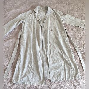 Uniqlo Light Brown Linen Light Weight  Coat